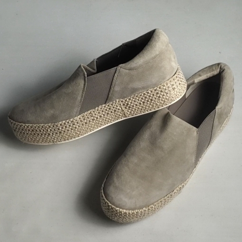 Vince Taupe Suede Loafers